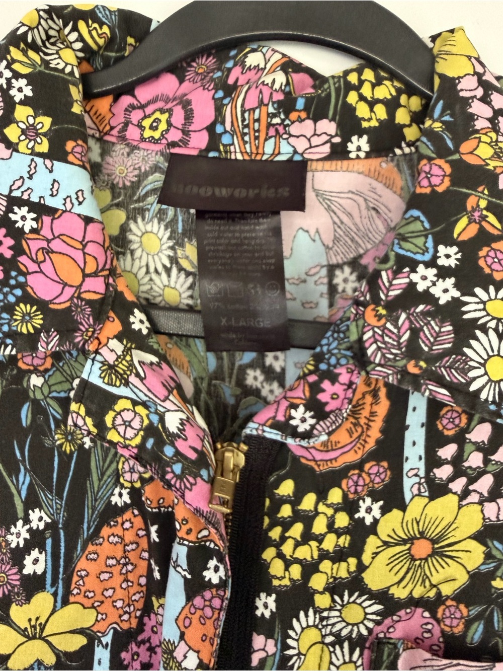 Nooworks Black Floral & Mushroom Print Jumpsuit - Picture 6 of 7